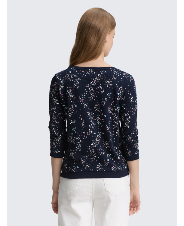 Basic sweatshirt met all-over print
