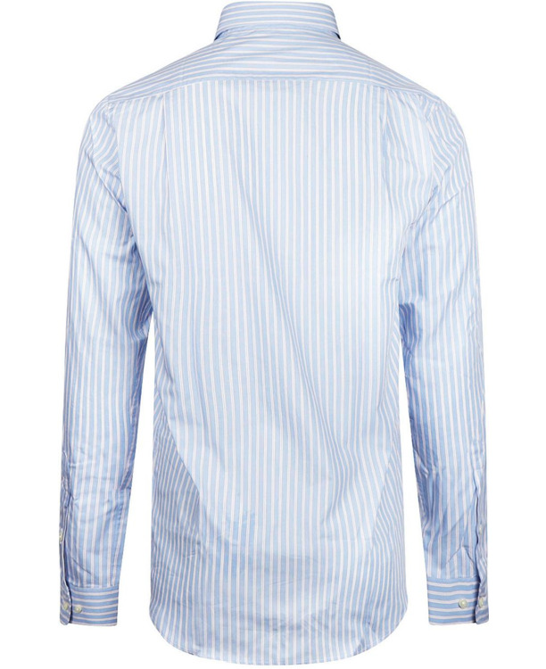 Steppin' Out Overhemd Streep Lichtblauw Rood