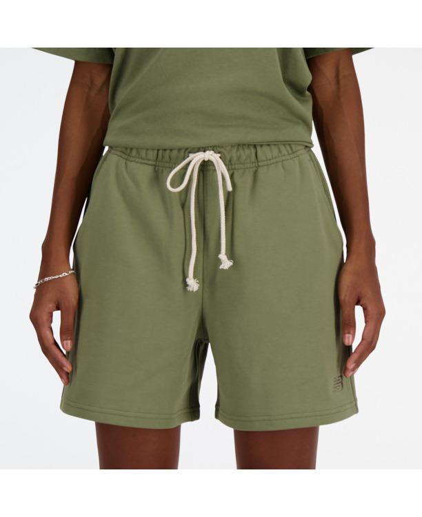 New Balance Dames Fleece Shorts Groen