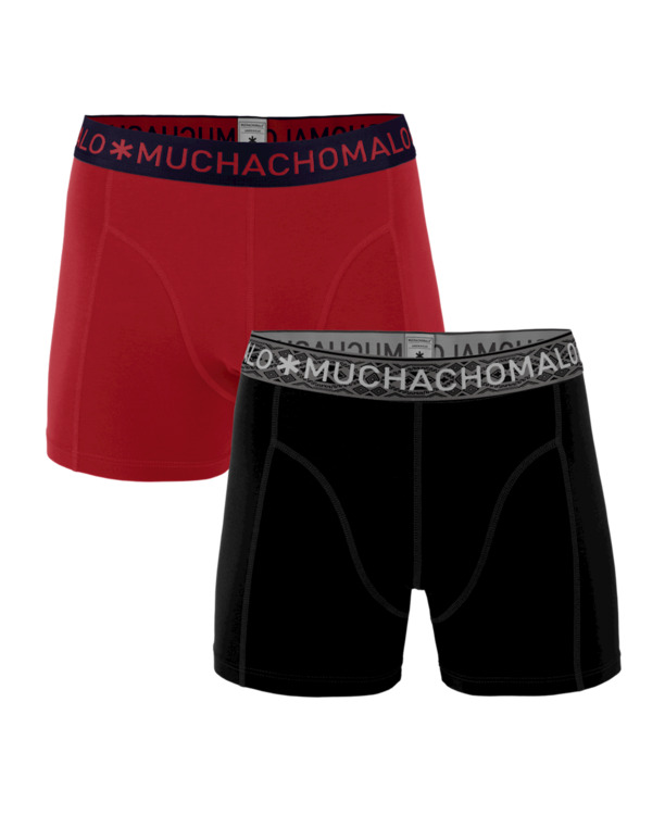 Heren 2-Pack Korte Effen/Effen Darkblue/Red
