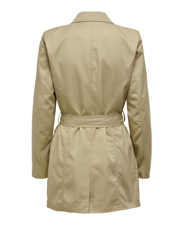 Spread Collar Trenchcoat met dubbele rij knopen