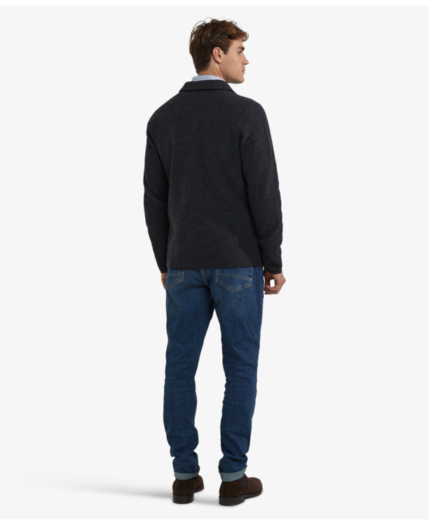 Fashion Button Cardigan 100% Wool Blend Heren