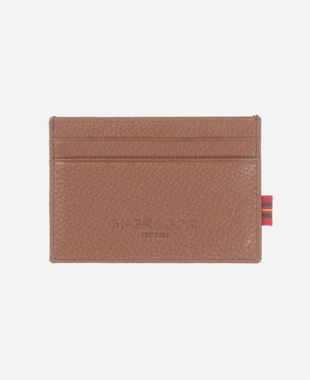 Monogrammed leather credit card holder