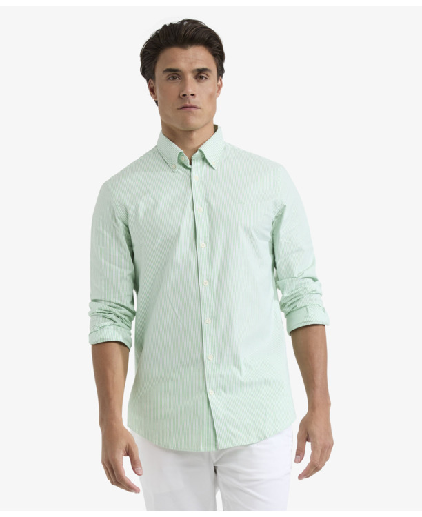Stretch Oxford Shirt Small Stripe Heren