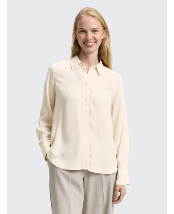 Twill blouse in normale pasvorm