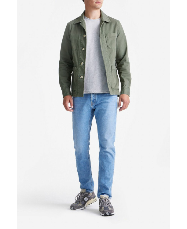 King Essentials The Benjamin Overshirt Olijfgroen