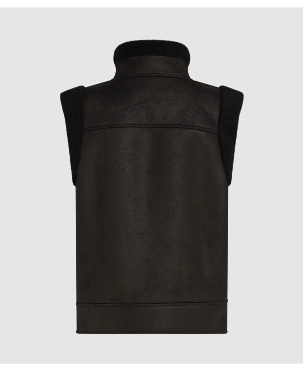 FAUX FUR SHEARLING VEST