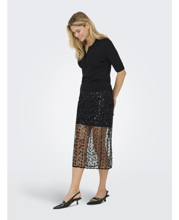 ONLBLAKE SEQUINS MIDI SKIRT EX WVN