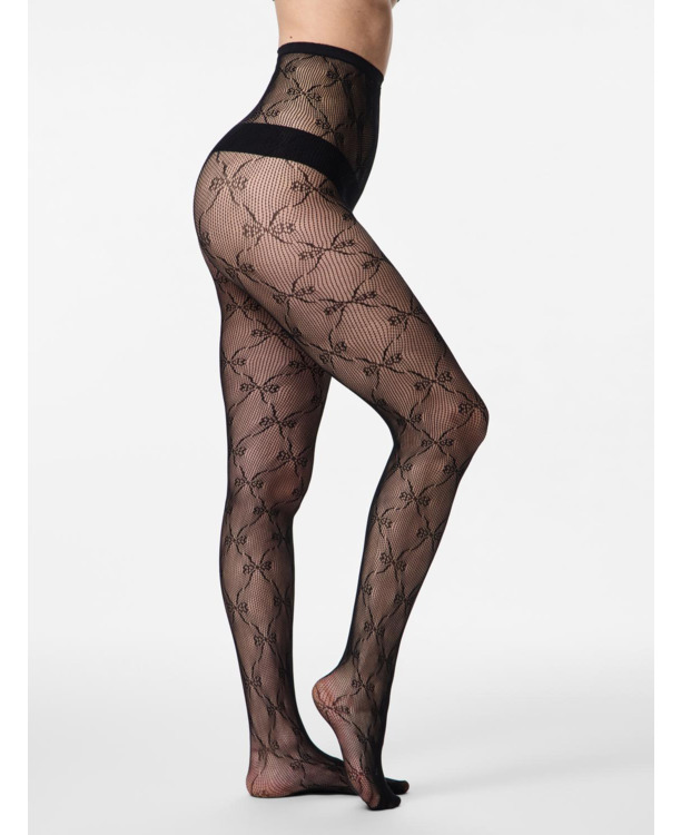 PCROW FISHNET BOW TIGHTS