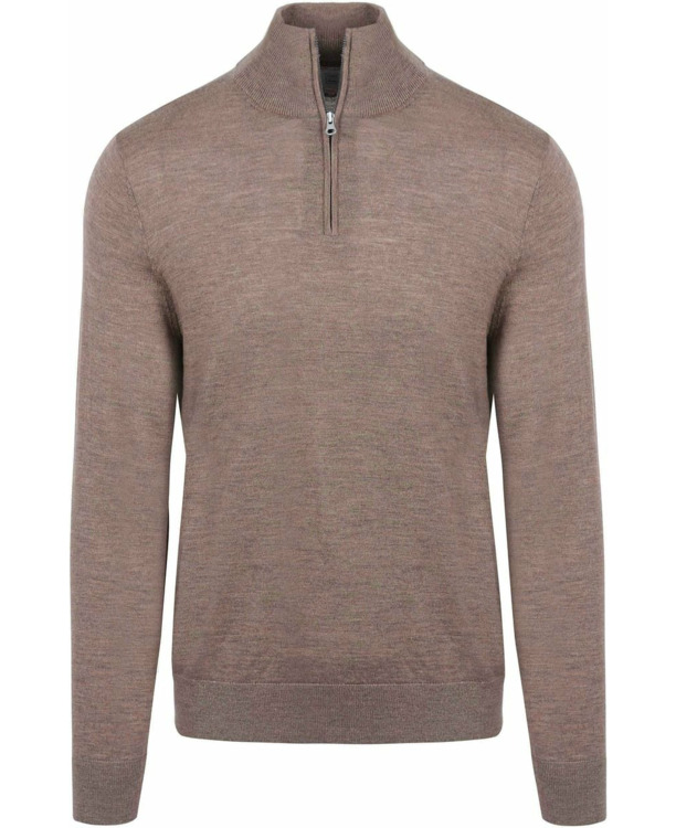 King Essentials The Michael Half Zip Pull Merino Bruin