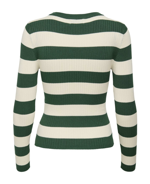 Rib Fit O-Neck Long Sleeves (L/S) Geribbelde viscose mix trui