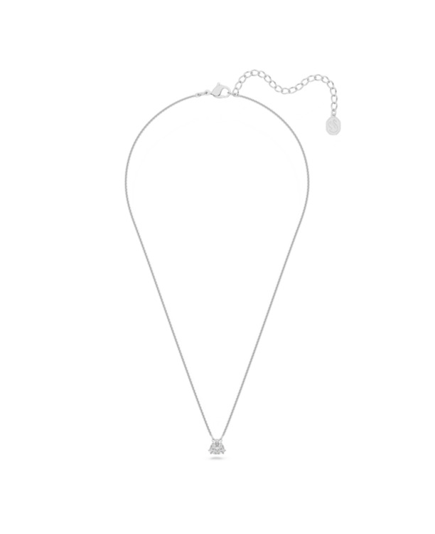 Matrix Triangle Pendant tri Rhodium shiny White