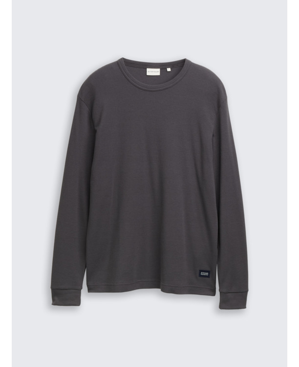 Shirt met lange, gladde textuur