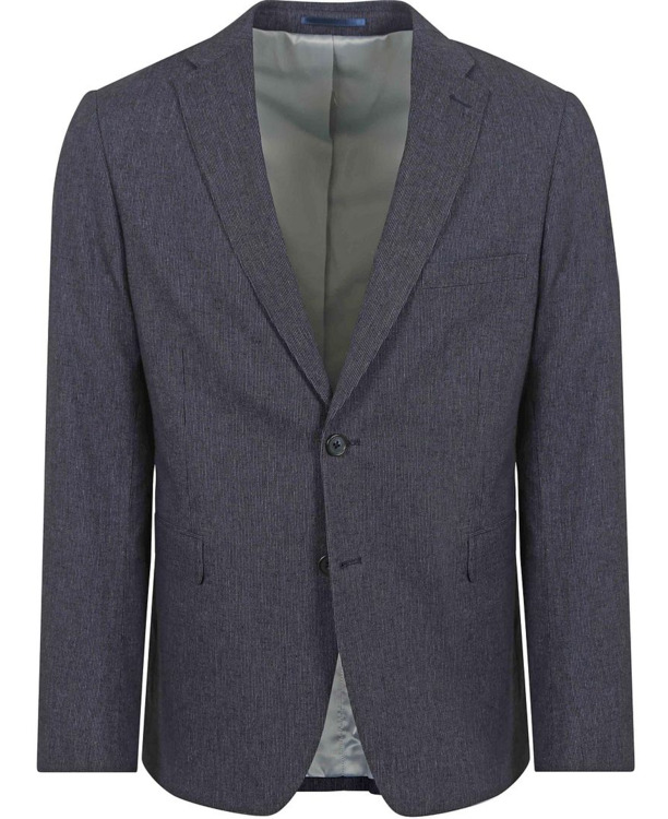 Suitable Blazer Linnen Streep Navy