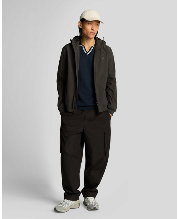 Tipped Knitted Open Collar Polo