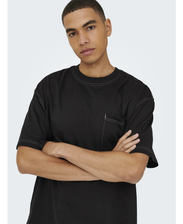 Oversized pasvorm ronde hals korte mouwen (K/M) Heren