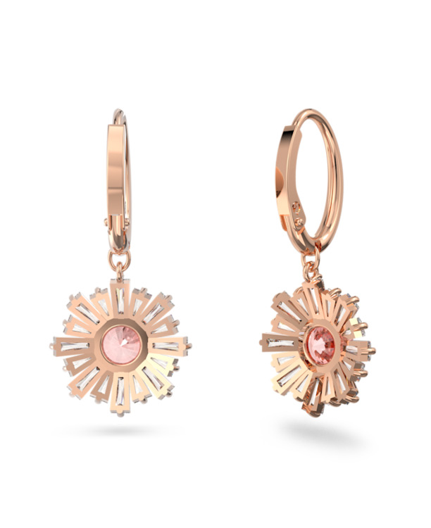 Idyllia E Florere Pierced Earrings Drop Rose Gold shiny Fancy Morganite White