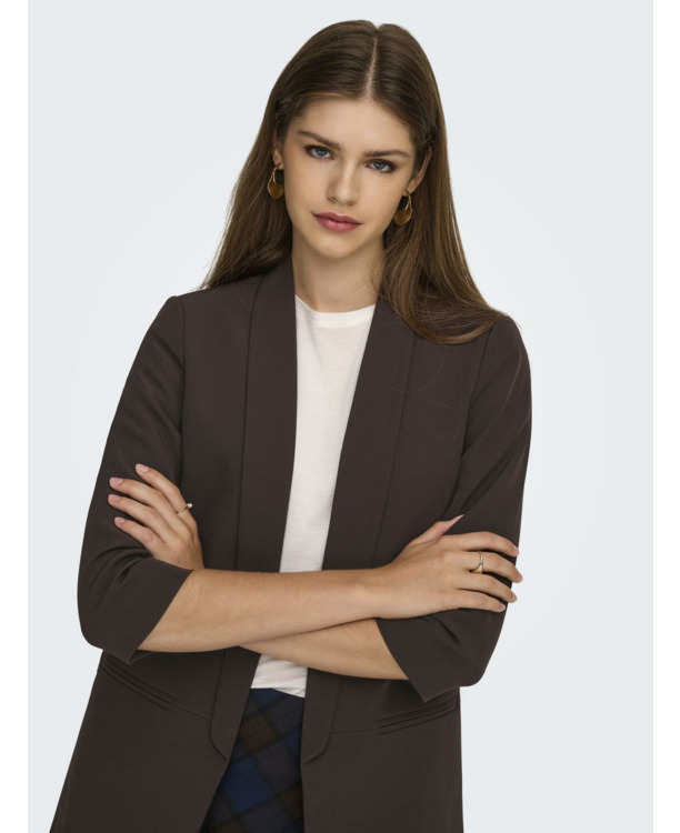 Regular Fit Reverse Blazer met gerimpelde mouwen