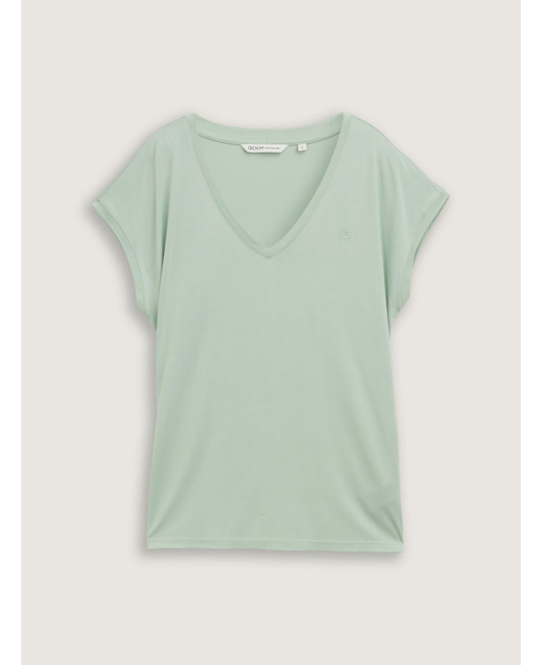 Los T-shirt met V-hals