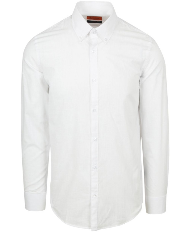 Suitable Overhemd Cotton Slub Wit