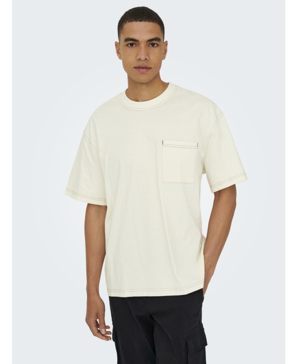 Oversized pasvorm ronde hals korte mouwen (K/M) Heren