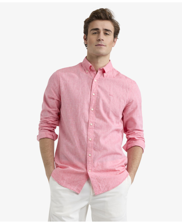 Cotton Linen Shirt Heren