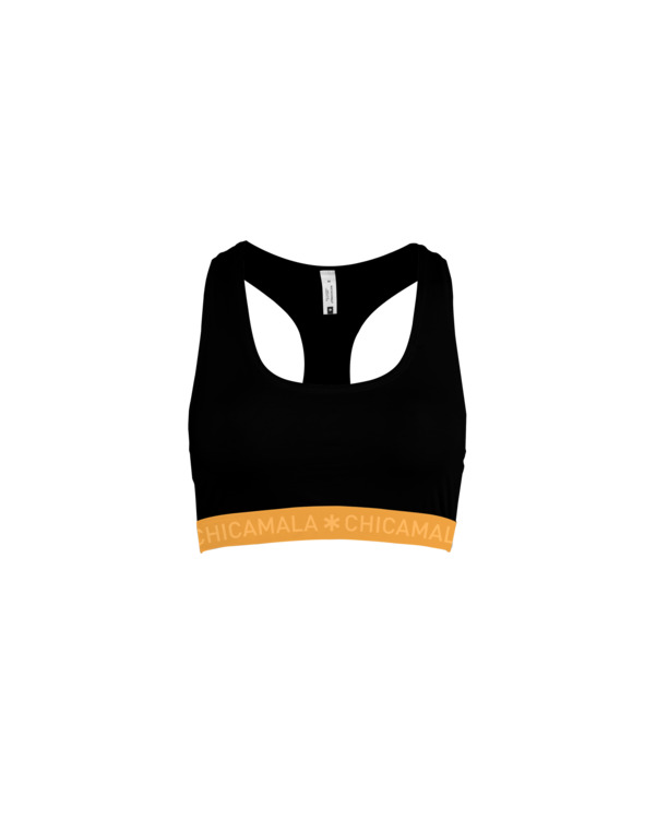 Dames racerback 1-pack Effen Black