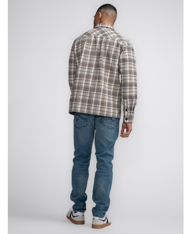 Men Shirt Long Sleeve Check