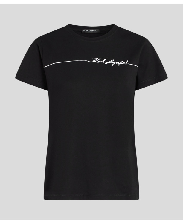 LINE SIGNATURE PRINT T-SHIRT