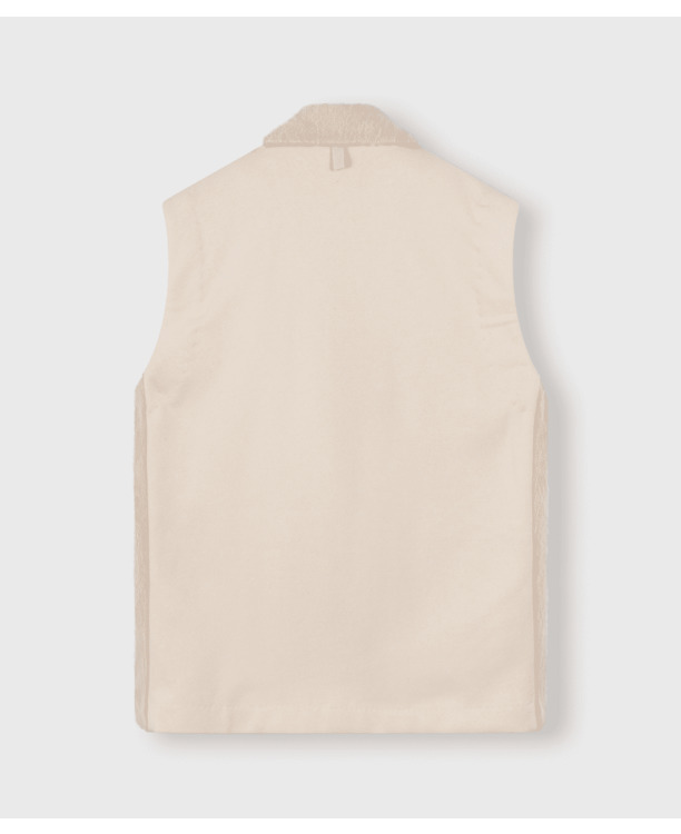 hairy sleeveless blazer