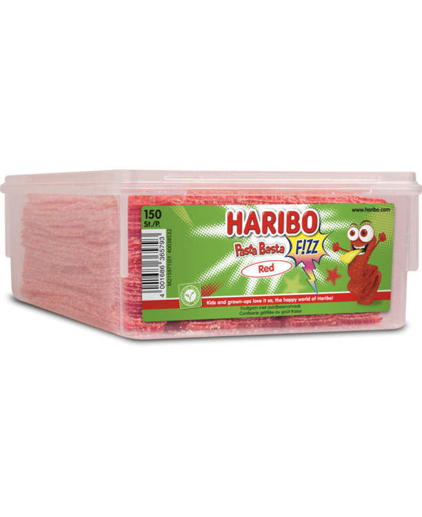 Haribo Pasta Basta F!ZZ red 150 stuks