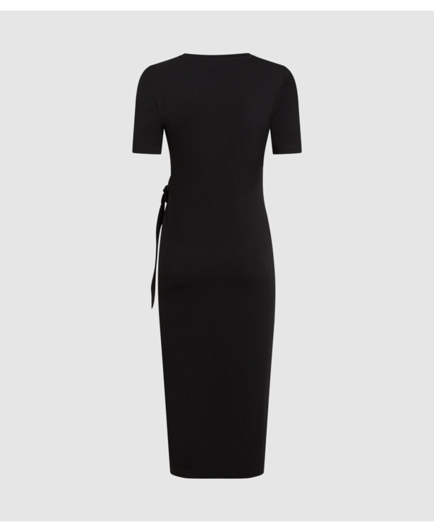 JERSEY TIE MIDI DRESS
