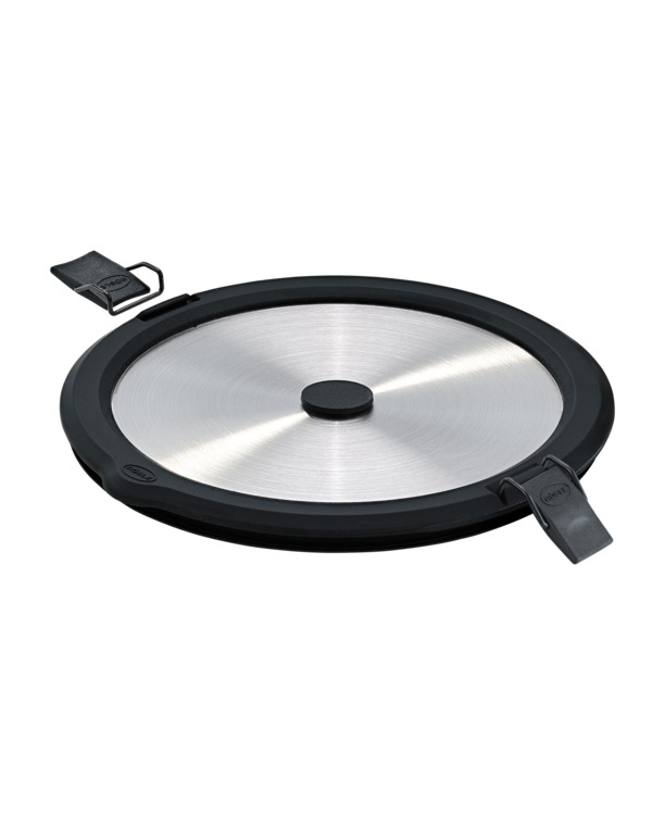 Stainless Steel Lid FLEXX 2GO with clips for container 0,4 L