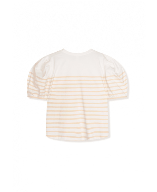 balloon sleeve tee stripes