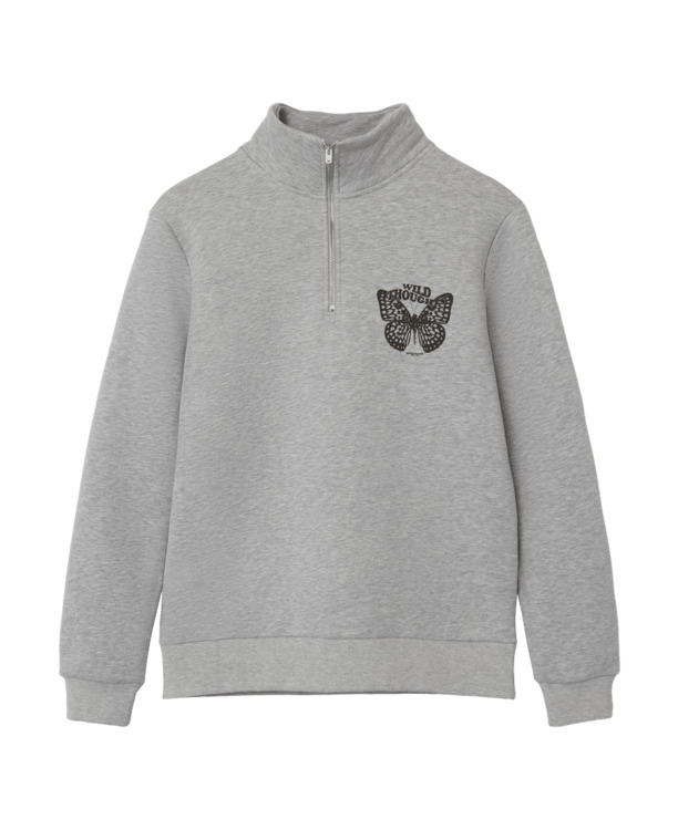Loose Fit High Neck Long Sleeves (L/S) Sweatshirt
