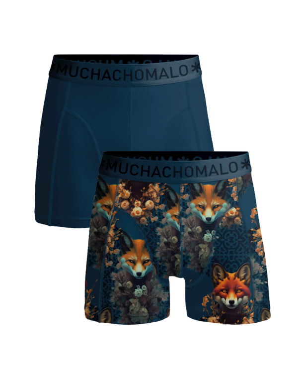 Heren 2-Pack korte print/effen Print/Green