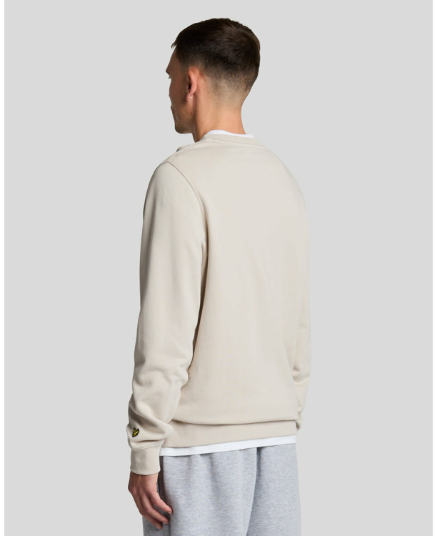 Loopback Embroidered Crew Neck Sweatshirt