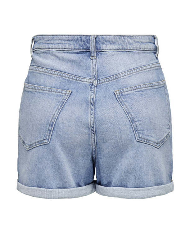 Regular Fit Regular fit denim shorts met riemlussen