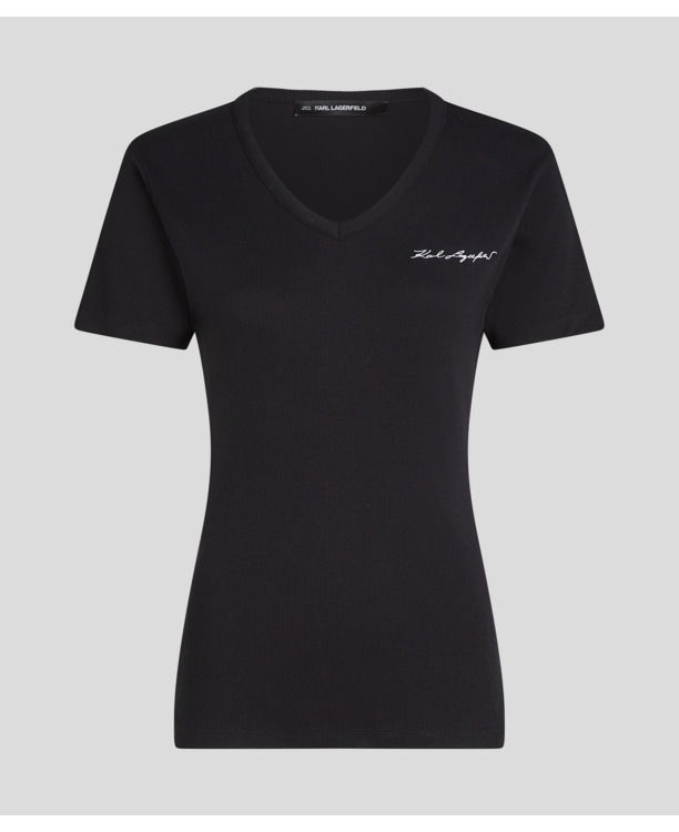 ESSENTIAL RIB V-NECK T-SHIRT