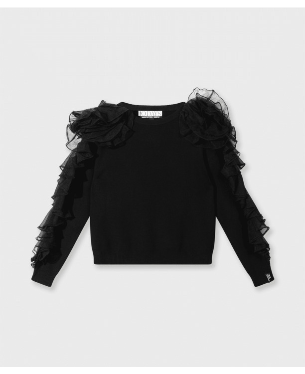 10DAYS Dames dramatische gebreide trui viscose polyester