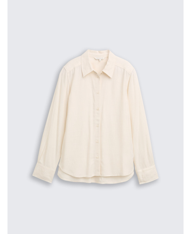 Twill blouse in normale pasvorm