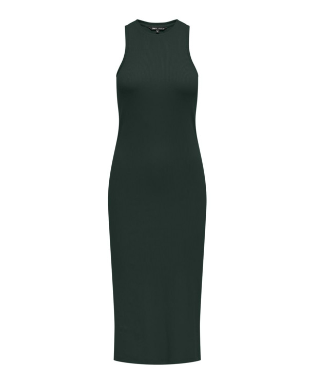 Regular Fit O-Neck Sleeveless (S/L) Gebreide midi-jurk met zijsplitten