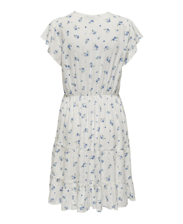 Regular Fit V-Neck CAP Sleeves (C/S) V-hals jurk met kapmouwen, geschikt voor dagelijks gebruik