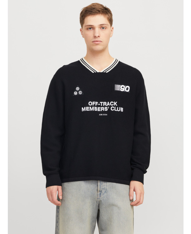 JCOREFLEX KNIT V-NECK STYD AW24