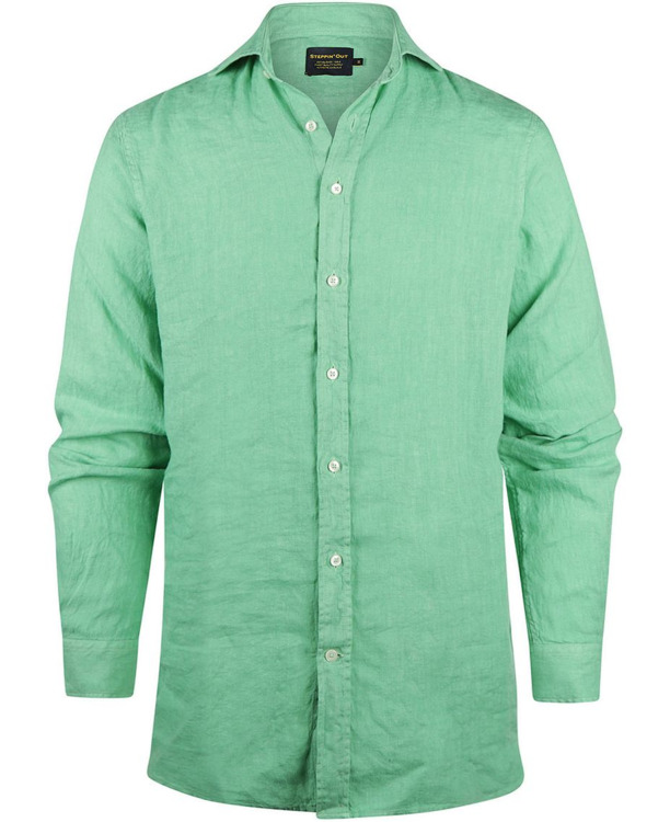 Steppin' Out Overhemd Linnen Mintgroen