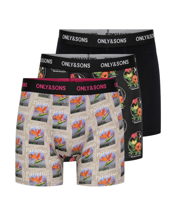 ONSFITZ AOP WB BOLD BOXER 3-PACK NOOS Heren