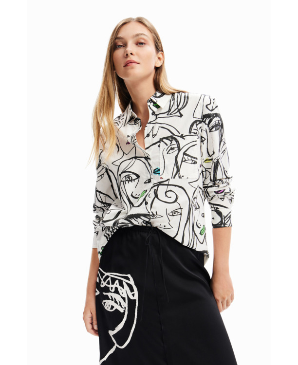 VERONA SHIRT MET LANGE MOUWEN