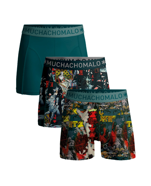 Heren 3-pack Boxershorts Schaakspel