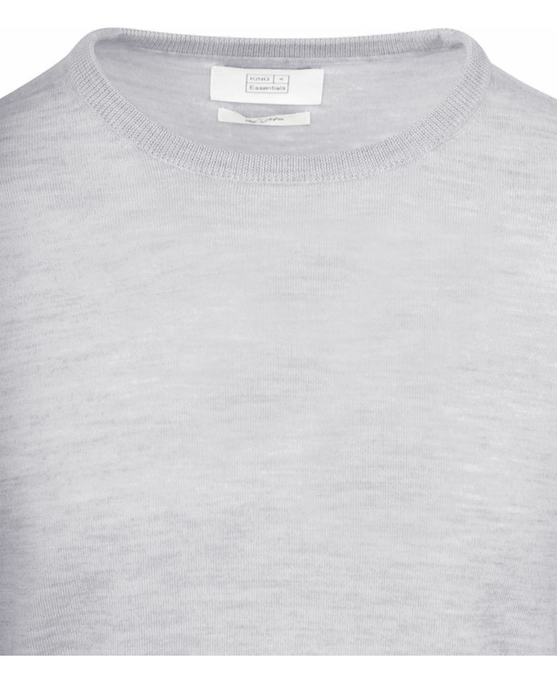 King Essentials The John Pullover Merino Lichtgrijs