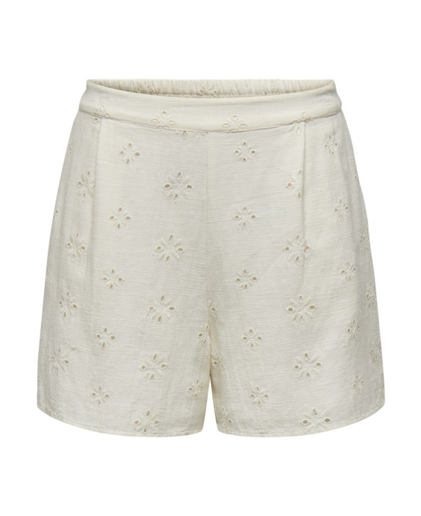 Regular Fit Geborduurde katoenen shorts